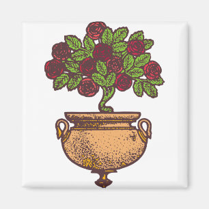 Vintage-Art-Nouveau-Rosenzweig-Blumendesign Magnet