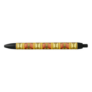 Vintage Art Nouveau rotes Tulpen-Blumenmuster Kugelschreiber