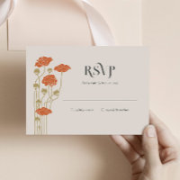 Vintage Art Nouveau RSVP-Beilagekarte