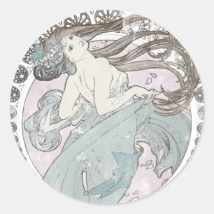 Vintage Art Nouveau Runder Aufkleber