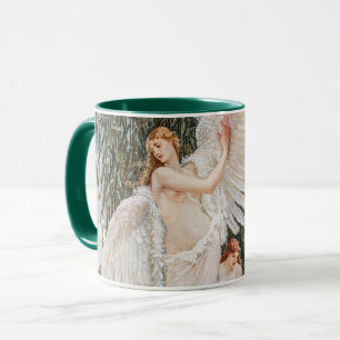 Vintage Art Nouveau Schwanenjungfrauen von W. Cran Tasse