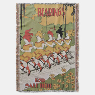 Vintage Art Nouveau, Tandem-Fahrrad mit Kugellager Decke