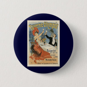 Vintage Art Nouveau, Taverne Olympia Restaurant Button