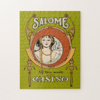 Vintage-Art-Nouveau-Theater-Casino-Frau-Design Puzzle