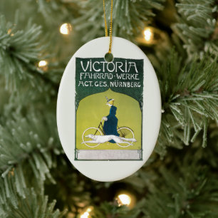 Vintage Art Nouveau, Victoria Fahrrad Werke, Rehm Keramikornament
