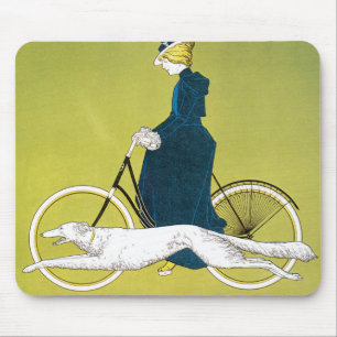 Vintage Art Nouveau, Victoria Fahrrad Werke, Rehm Mousepad