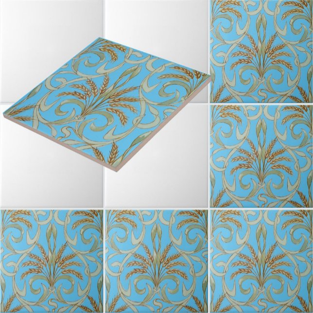 Vintage Art Nouveau Weizenmuster Fliese (Von Creator hochgeladen)