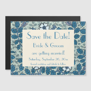 Vintage Art Nouveau, Wilde Rosen Save-the-Date-Kar Magneteinladung
