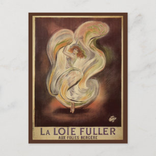 Vintage Art Nouvelle, Loie Fuller Modern Dancer Postkarte