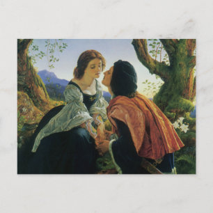 Vintage Art, Verliebte in der Dämmerung, Sir Josep Feiertagspostkarte