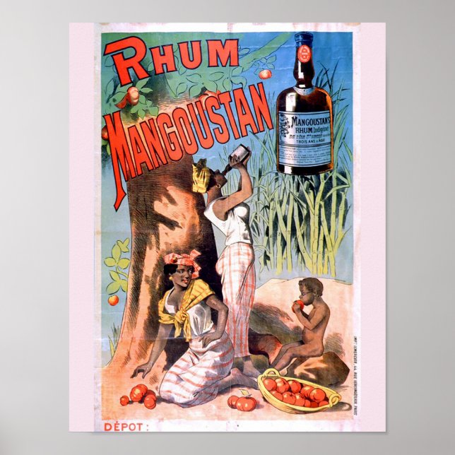 Vintage Art Werbeplakat - Rum Poster (Vorne)