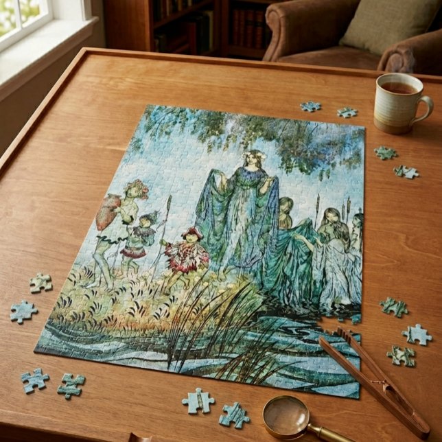 Vintage Arthur Rackham Feen Kunst Comus Puzzle  (Von Creator hochgeladen)