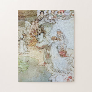Vintage Arthur Rackham Feen Kunst Puzzleteil Puzzle