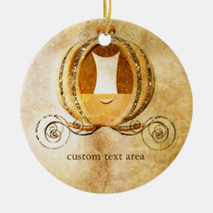 Vintage-Asche-Kutsche Prinzessinnen-Schmuck Keramik Ornament