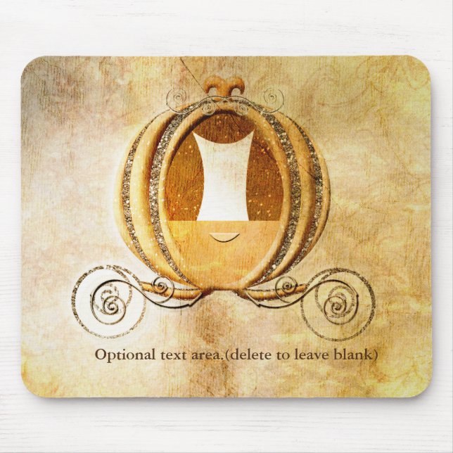 Vintage-Ascheputtel-Kutsche Prinzessin-Mauspad Mousepad (Vorne)