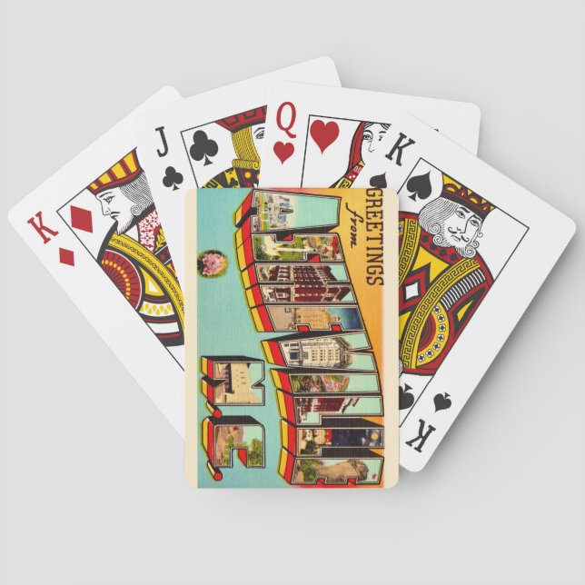 Vintage Asheville NC Spielkarten (Rückseite)
