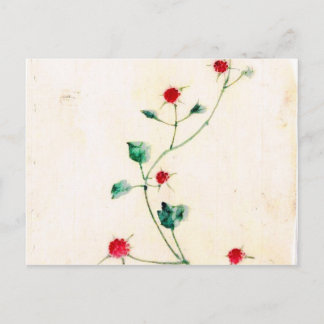 Vintage asiatische Drucke Postkarte