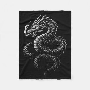 Vintage-Asiatischer Drache Fleecedecke