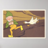 Vintage-Äsop-Fabel Gans, die das goldene Ei legte