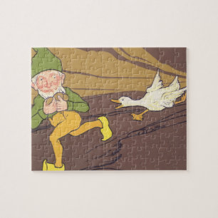 Vintage-Äsops-Fabel Gans, die das goldene Ei legte Puzzle