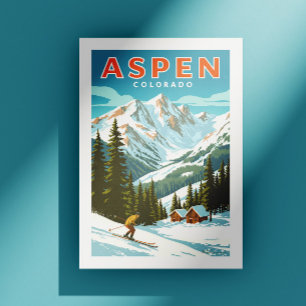 Vintage Aspen Colorado Postkarte