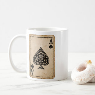 Vintage-Ass-Spade-Spielkarte-Kaffeetasse Kaffeetasse