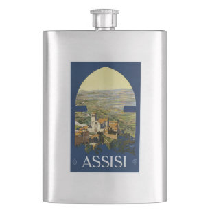 Vintage Assisi-Italien-Flasche Flachmann