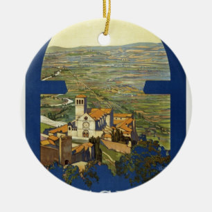 Vintage Assisi-Reise Keramikornament