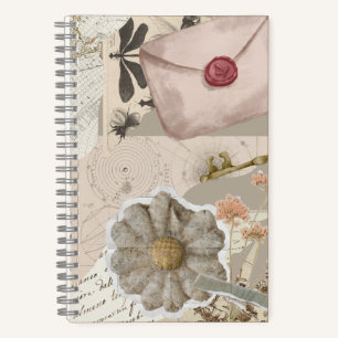 Vintage-Ästhetik-Collage-Notizbuch Notizbuch