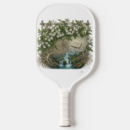 Vintage-Ästhetik Floral- und Wasserfall-Pickleball Pickleball Schläger