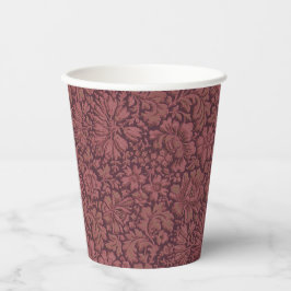 Vintage Ästhetik überall in Blumendruck Pappbecher