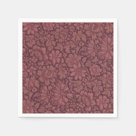 Vintage Ästhetik überall in Blumendruck Serviette