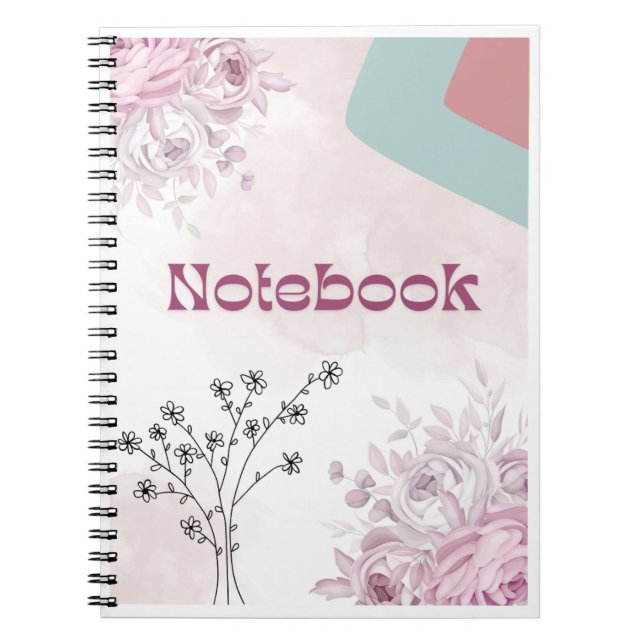 Vintage ästhetische Uni Ruled Lined Notebook Notizblock (Vorderseite)