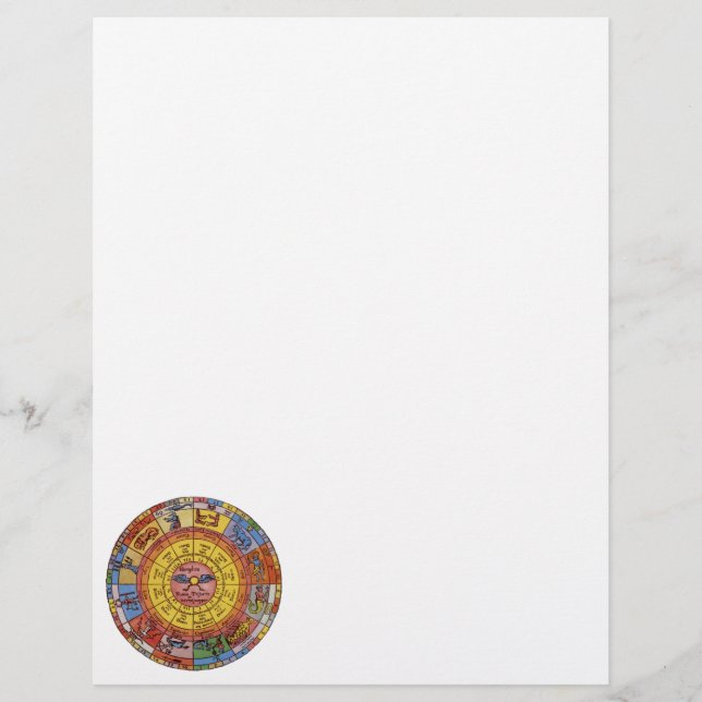 Vintage Astrologie, antikes Celestial Zodiac Wheel (Vorderseite)