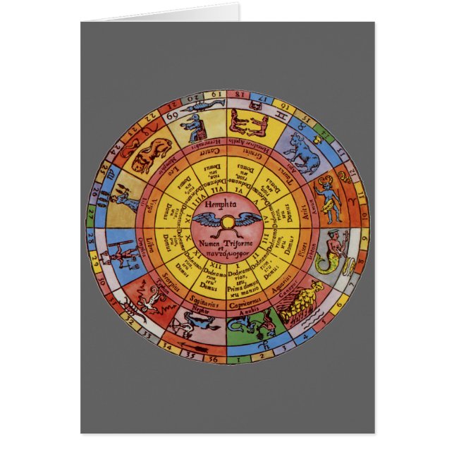Vintage Astrologie, antikes Celestial Zodiac Wheel (Vorne)