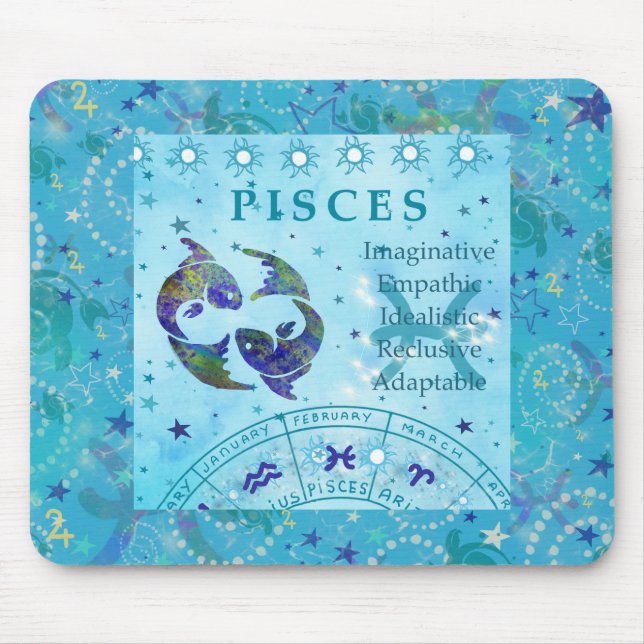 Vintage Astrologie Mousepad (Vorne)
