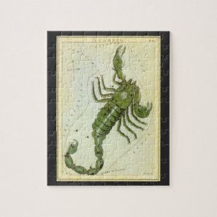 Vintage-Astrologie Skorpion-Sternbild Tierkreiszei Puzzle