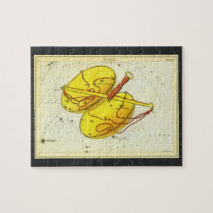 Vintage-Astrologie Waage-Sternbild Tierkreiszeiche Puzzle