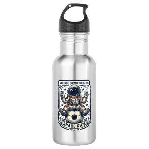 Vintage-Astronaut-Fußball-Friedenszeichen-Shirt-De Edelstahlflasche