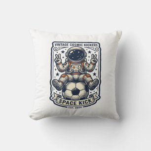 Vintage-Astronaut-Fußball-Friedenszeichen-Shirt-De Kissen