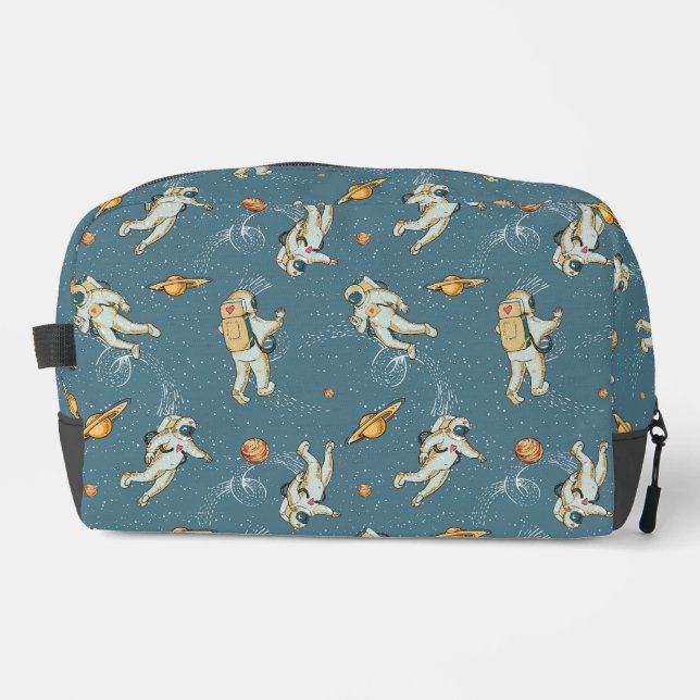 Vintage Astronauten Waschbeutel (Vorderseite)