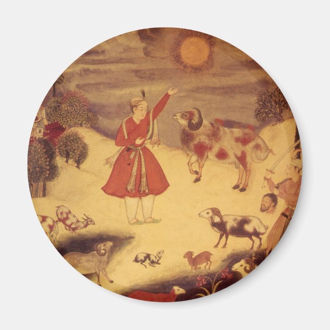 Vintage Astronomie, antike asiatische Himmelskunst Magnet (Vorne)