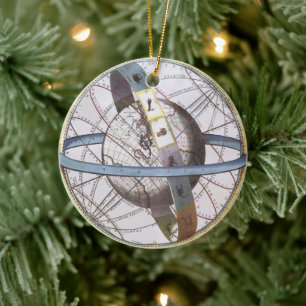 Vintage Astronomie, Celestial von Andreas Cellariu Keramikornament