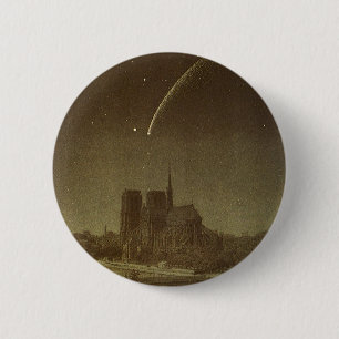 Vintage Astronomie, Donati Comet über Paris 1858 Button