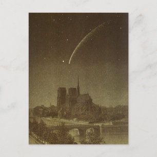 Vintage Astronomie, Donati Comet über Paris 1858 Postkarte