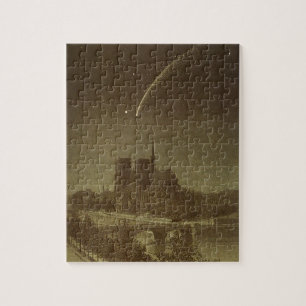 Vintage Astronomie, Donati Komet über Paris, 1858 Puzzle