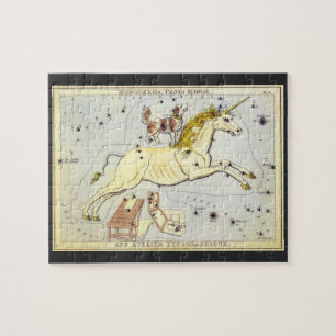 Vintage-Astronomie, Einhorn Sternbild Monoceros Puzzle