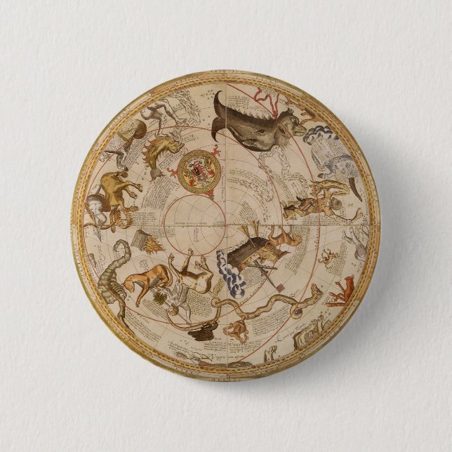 Vintage Astronomie, Himmelfahrt Button (Vorderseite)