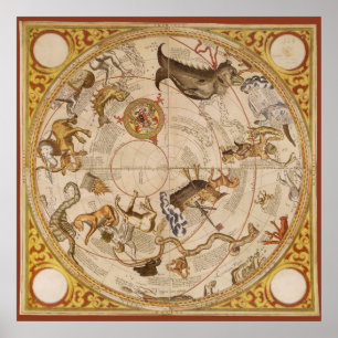 Vintage Astronomie, Himmelfahrt Poster