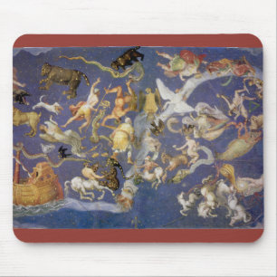 Vintage-Astronomie-Himmelsgestirne-Fresko Mousepad